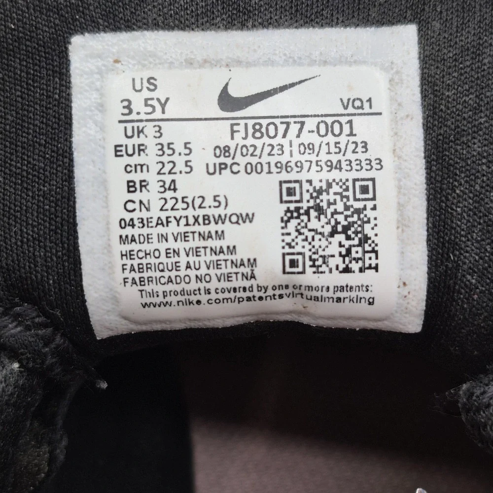 Nike Running Shoes Youth Size 3.5Y Black Pink Flower Mesh Sneaker FJ8077-001 - Picture 12 of 13